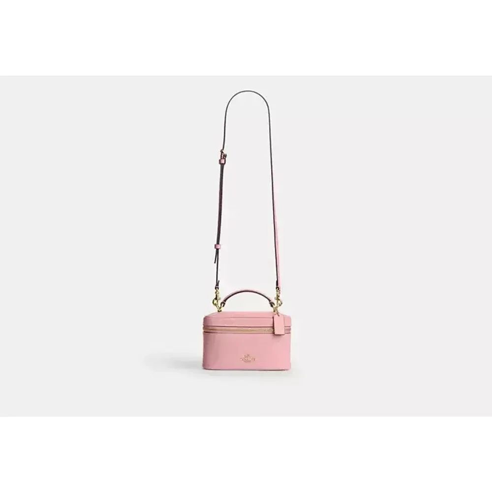 B5-014 Coach Rainer Crossbody Bag 18 In Leather/Gold/Soft Pink CEO24 NWT